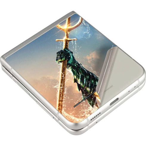 DC Comics Aquaman Movie Poster Trident Galaxy Z Flip3 5G Skin